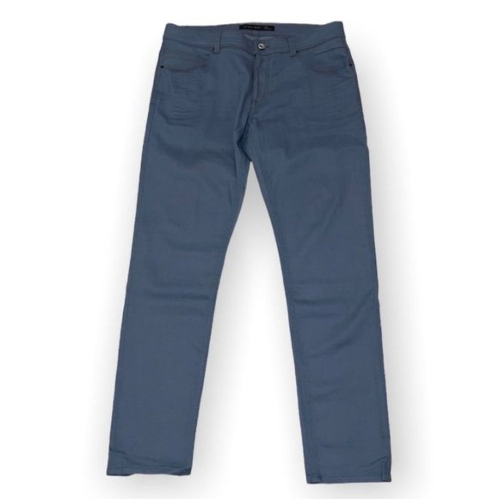 ZARA man dark blue denim straight leg jeans size 34